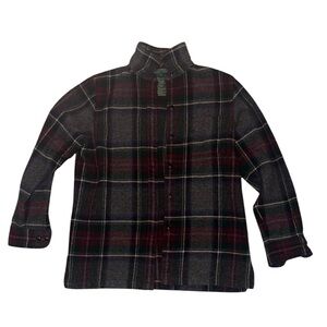 Vintage Polo Ralph Lauren Wool Plaid Button-Up Shirt, Unisex Style